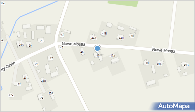 Nowe Mostki, Nowe Mostki, 47, mapa Nowe Mostki