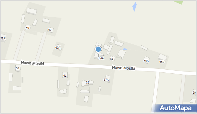 Nowe Mostki, Nowe Mostki, 64B, mapa Nowe Mostki