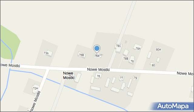 Nowe Mostki, Nowe Mostki, 76A, mapa Nowe Mostki