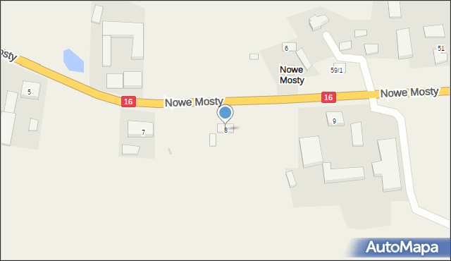 Nowe Mosty, Nowe Mosty, 8, mapa Nowe Mosty