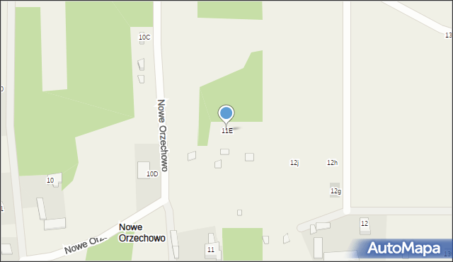 Nowe Orzechowo, Nowe Orzechowo, 11E, mapa Nowe Orzechowo