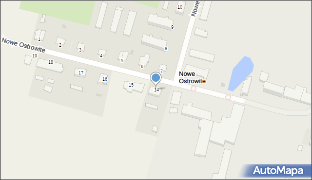 Nowe Ostrowite, Nowe Ostrowite, 14, mapa Nowe Ostrowite