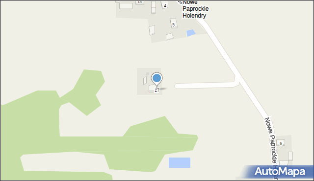Nowe Paprockie Holendry, Nowe Paprockie Holendry, 17, mapa Nowe Paprockie Holendry