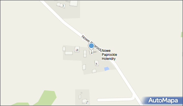 Nowe Paprockie Holendry, Nowe Paprockie Holendry, 4, mapa Nowe Paprockie Holendry