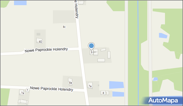 Nowe Paprockie Holendry, Nowe Paprockie Holendry, 7, mapa Nowe Paprockie Holendry