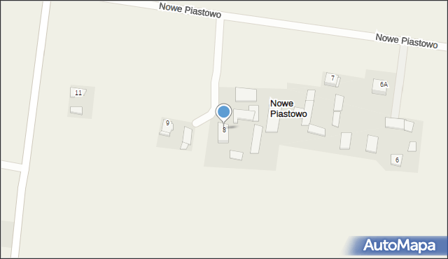 Nowe Piastowo, Nowe Piastowo, 8, mapa Nowe Piastowo