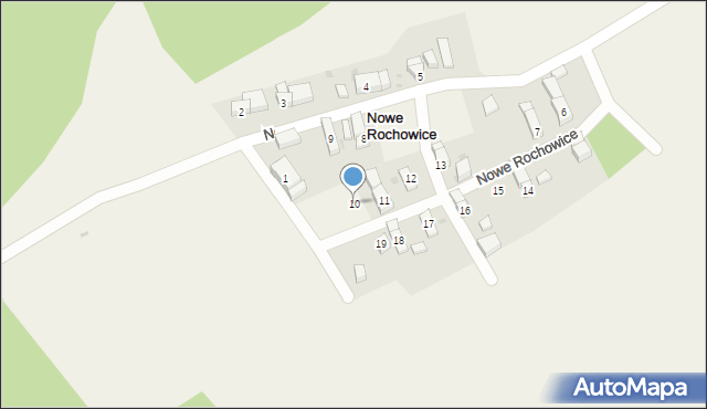 Nowe Rochowice, Nowe Rochowice, 10, mapa Nowe Rochowice