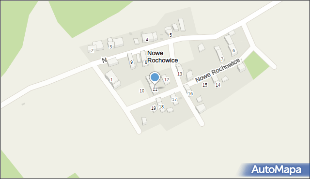 Nowe Rochowice, Nowe Rochowice, 11, mapa Nowe Rochowice