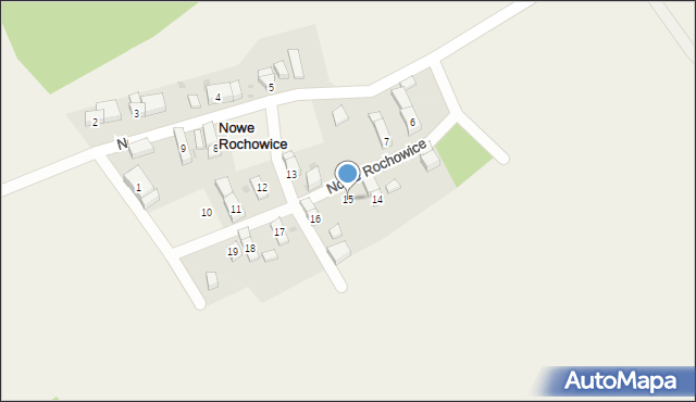 Nowe Rochowice, Nowe Rochowice, 15, mapa Nowe Rochowice