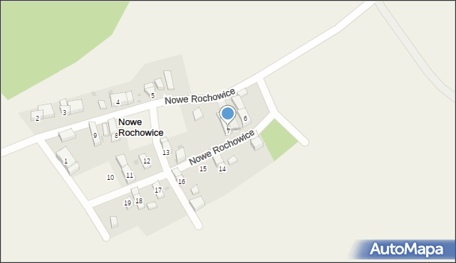 Nowe Rochowice, Nowe Rochowice, 7, mapa Nowe Rochowice