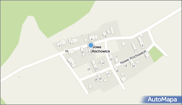 Nowe Rochowice, Nowe Rochowice, 8, mapa Nowe Rochowice