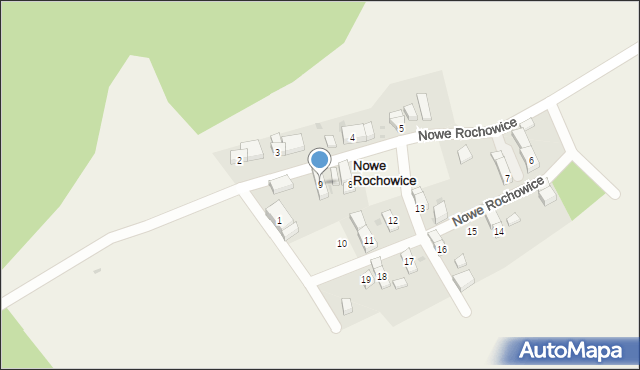 Nowe Rochowice, Nowe Rochowice, 9, mapa Nowe Rochowice