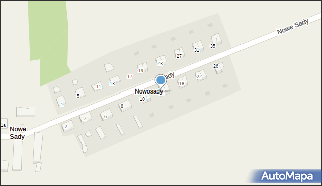 Nowe Sady, Nowe Sady, 14, mapa Nowe Sady