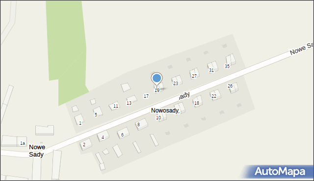 Nowe Sady, Nowe Sady, 19, mapa Nowe Sady