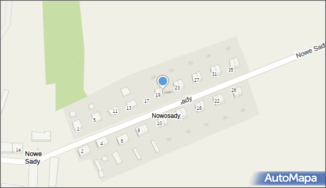 Nowe Sady, Nowe Sady, 21, mapa Nowe Sady
