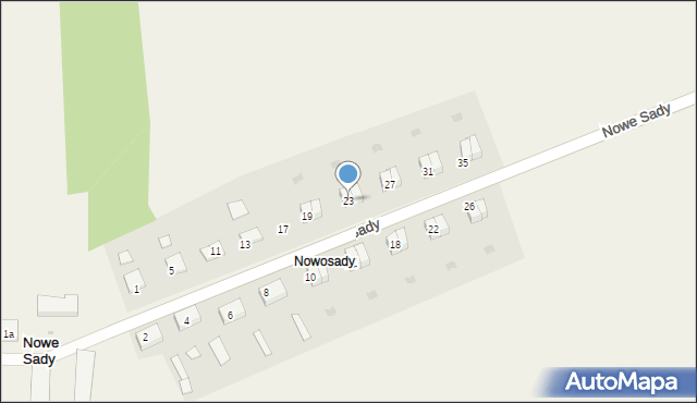 Nowe Sady, Nowe Sady, 23, mapa Nowe Sady