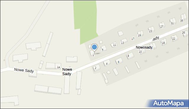 Nowe Sady, Nowe Sady, 3, mapa Nowe Sady