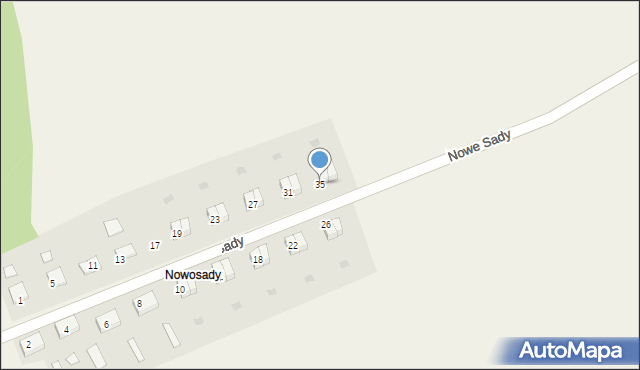 Nowe Sady, Nowe Sady, 35, mapa Nowe Sady