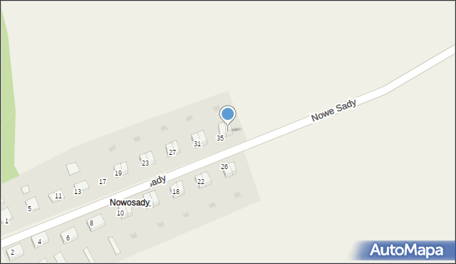 Nowe Sady, Nowe Sady, 37, mapa Nowe Sady