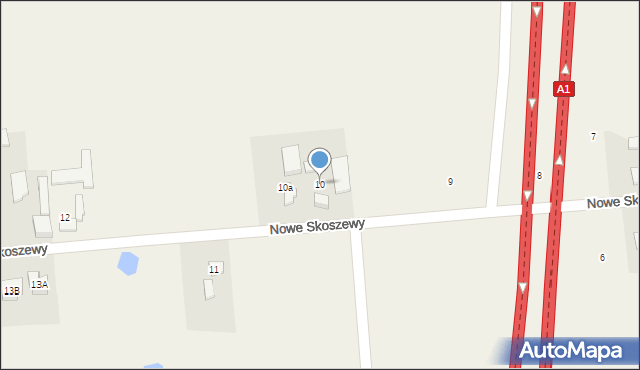 Nowe Skoszewy, Nowe Skoszewy, 10, mapa Nowe Skoszewy