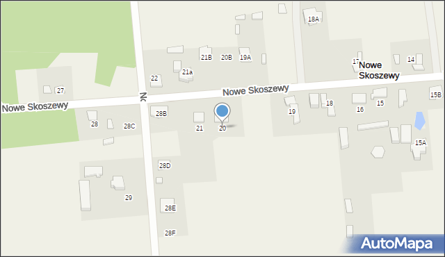 Nowe Skoszewy, Nowe Skoszewy, 20, mapa Nowe Skoszewy