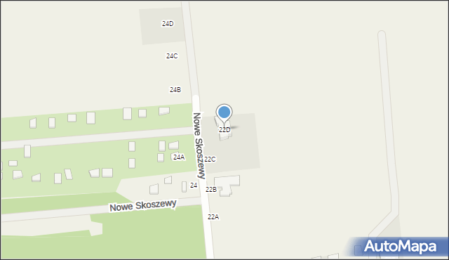 Nowe Skoszewy, Nowe Skoszewy, 22D, mapa Nowe Skoszewy