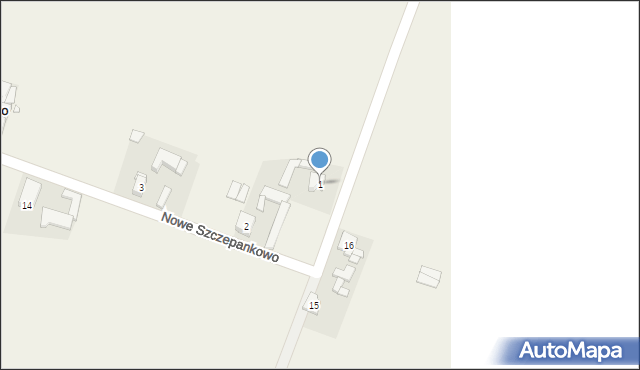 Nowe Szczepankowo, Nowe Szczepankowo, 1, mapa Nowe Szczepankowo