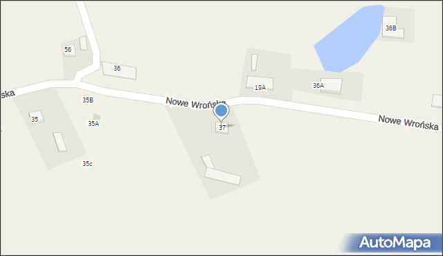 Nowe Wrońska, Nowe Wrońska, 37, mapa Nowe Wrońska
