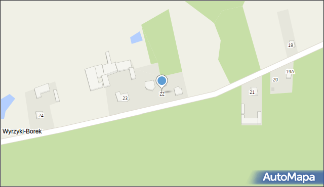 Nowe Wyrzyki, Nowe Wyrzyki, 22, mapa Nowe Wyrzyki