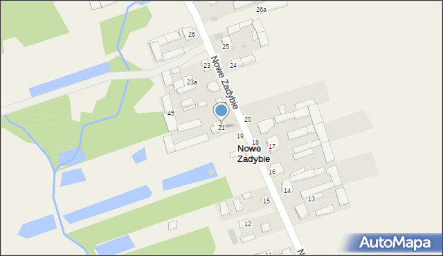 Nowe Zadybie, Nowe Zadybie, 21, mapa Nowe Zadybie