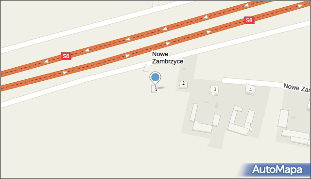 Nowe Zambrzyce, Nowe Zambrzyce, 1, mapa Nowe Zambrzyce