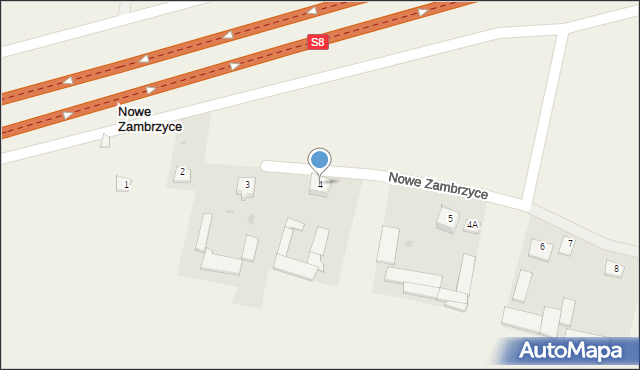 Nowe Zambrzyce, Nowe Zambrzyce, 4, mapa Nowe Zambrzyce