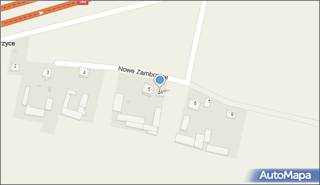 Nowe Zambrzyce, Nowe Zambrzyce, 4A, mapa Nowe Zambrzyce