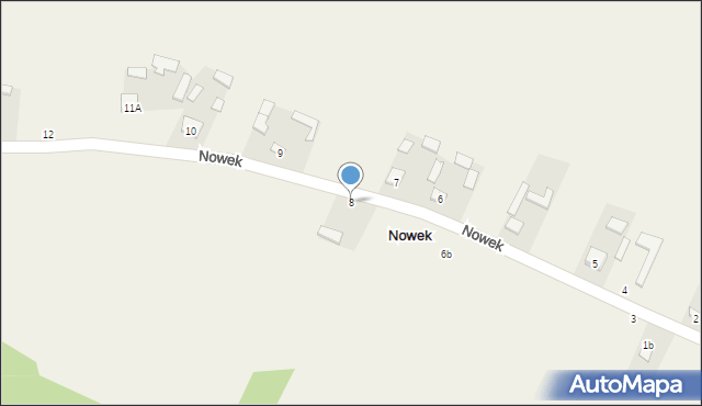 Nowek, Nowek, 8, mapa Nowek