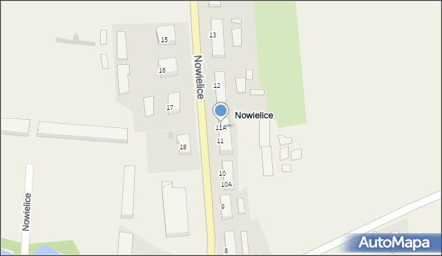 Nowielice, Nowielice, 11A, mapa Nowielice