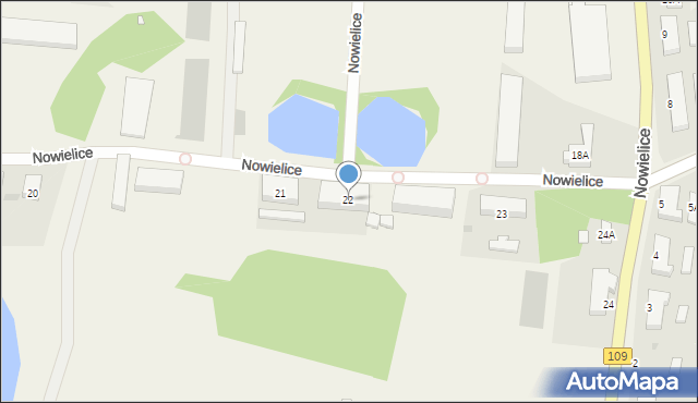 Nowielice, Nowielice, 22, mapa Nowielice