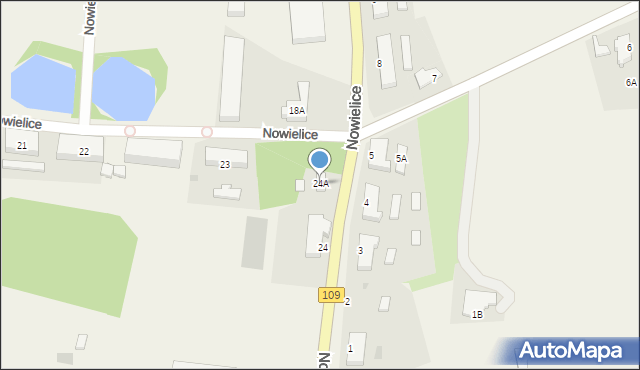 Nowielice, Nowielice, 24A, mapa Nowielice