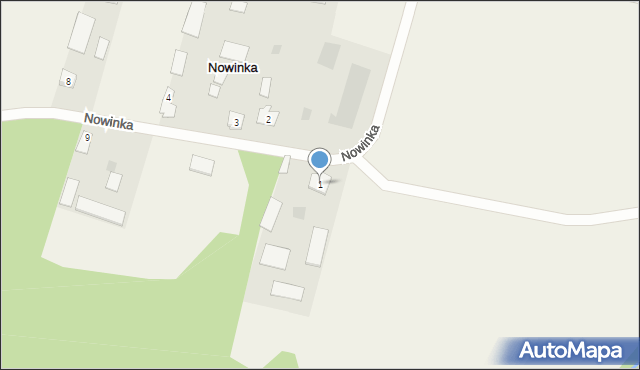 Nowinka, Nowinka, 1, mapa Nowinka