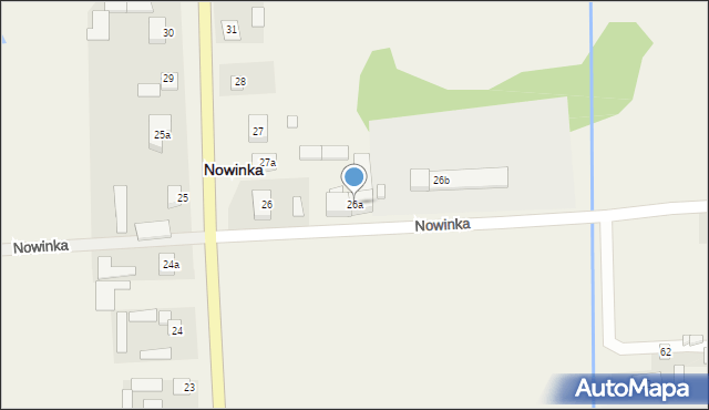 Nowinka, Nowinka, 26a, mapa Nowinka