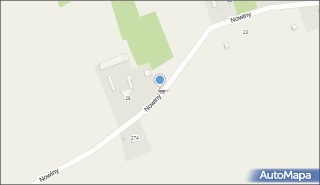 Nowiny, Nowiny, 26B, mapa Nowiny