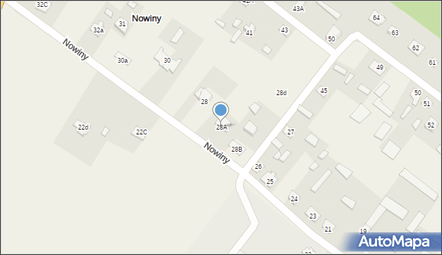 Nowiny, Nowiny, 28A, mapa Nowiny