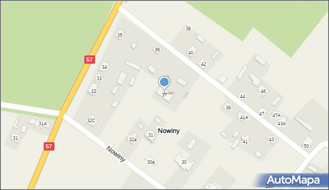 Nowiny, Nowiny, 37, mapa Nowiny