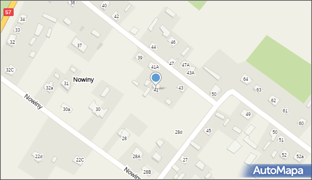 Nowiny, Nowiny, 41, mapa Nowiny