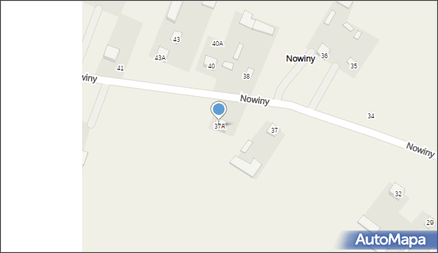 Nowiny, Nowiny, 37A, mapa Nowiny