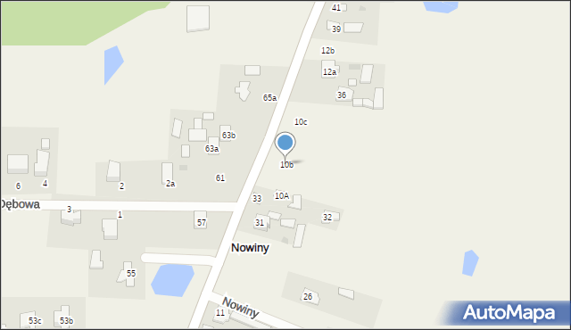 Nowiny, Nowiny, 10b, mapa Nowiny