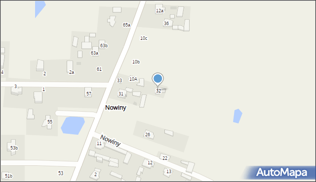 Nowiny, Nowiny, 32, mapa Nowiny