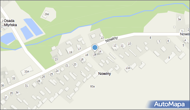 Nowiny, Nowiny, 15, mapa Nowiny