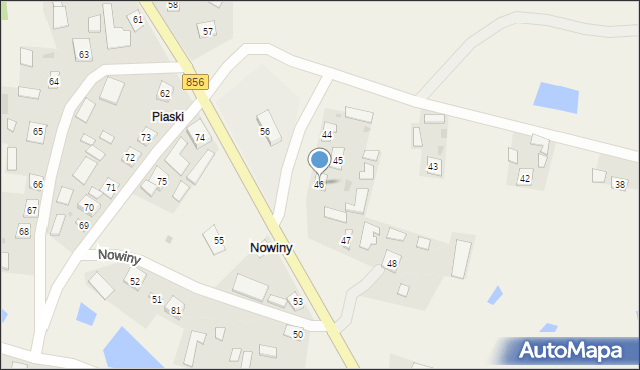 Nowiny, Nowiny, 46, mapa Nowiny