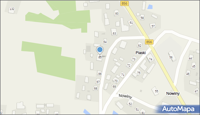 Nowiny, Nowiny, 65, mapa Nowiny