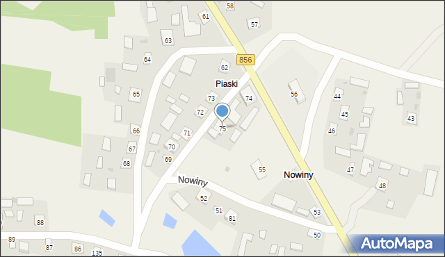 Nowiny, Nowiny, 75, mapa Nowiny
